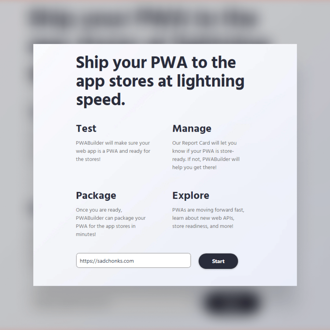 Step 1 to Upload PWA on App Store